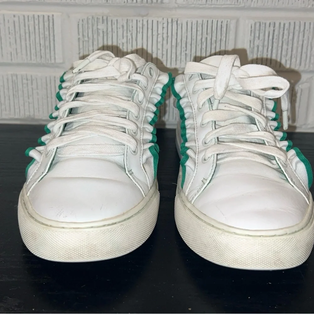 Tory Sport White and Green Sneakers